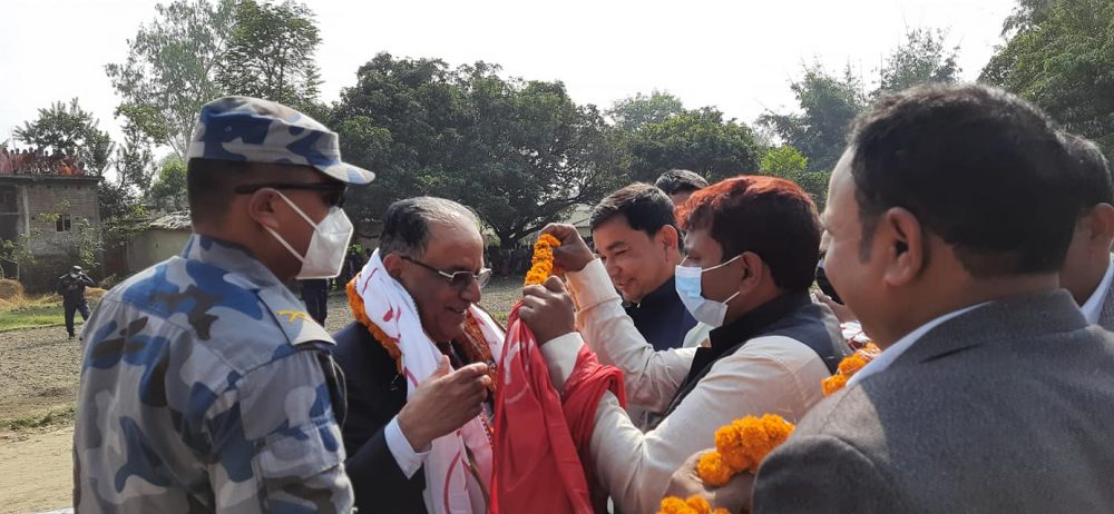 रौतहटमा प्रचण्डलाई ‘ग्रिनकार्पेट’मा स्वागत