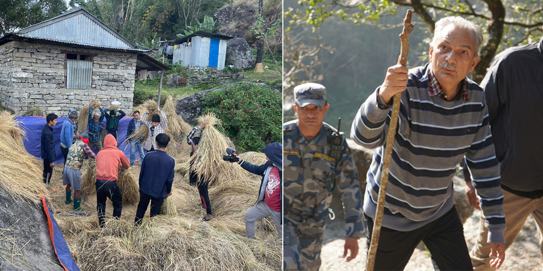 बाबुरामको ‘चुनावी घरदैलो’ : कतै धान चुट्दै, कतै पदयात्रा (तस्बिरहरु)