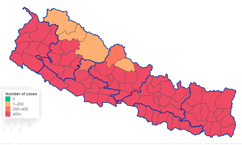 १७ जिल्लामा काेराेना शून्य संक्रमित, आज १२ जना थपिए