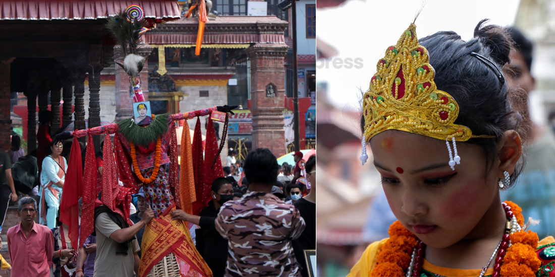 वसन्तपुरमा गाइजात्राको रौनक (तस्बिरहरु)