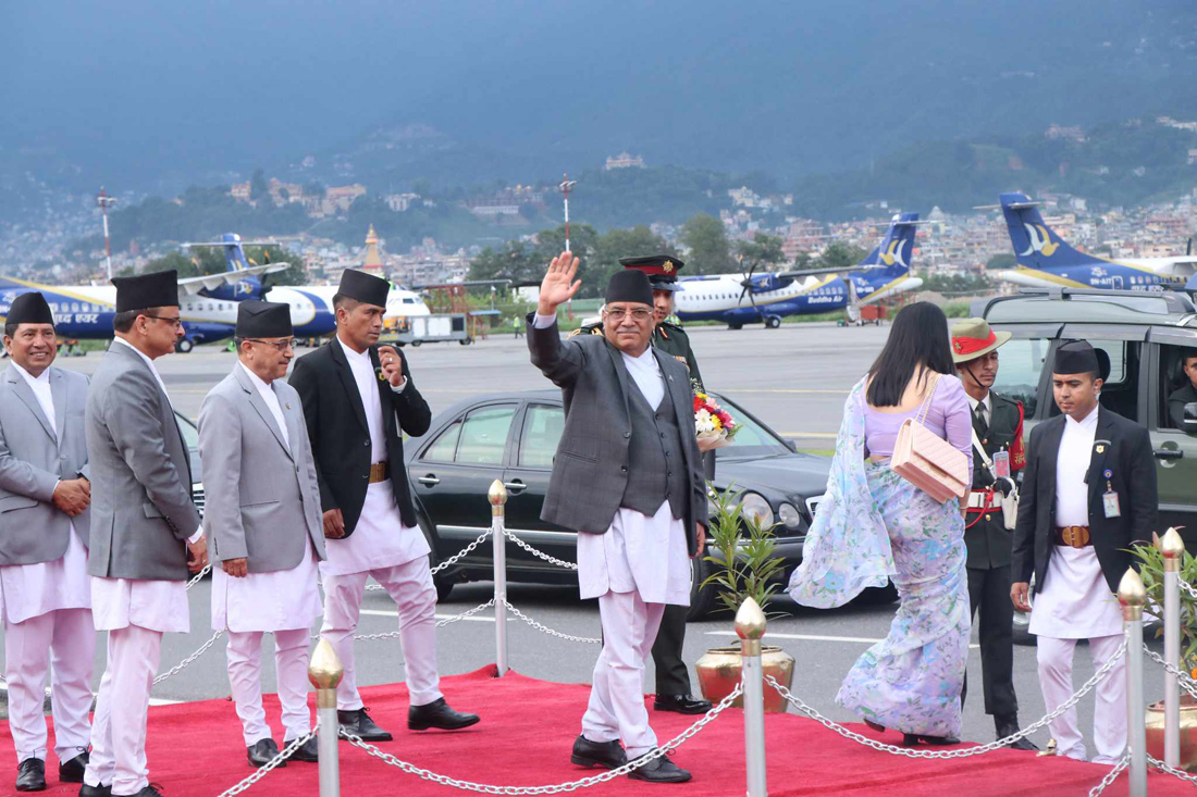 प्रधानमन्त्री प्रचण्ड इटाली प्रस्थान (भिडिओ)