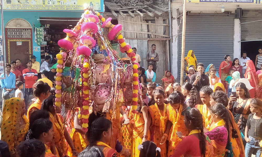 दुर्गा मूर्ति विसर्जनमा सुरक्षा व्यवस्था कडा