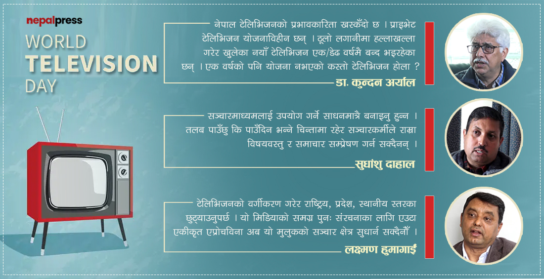 विज्ञलाई प्रश्न- नेपालमा टेलिभिजन हेर्ने दर्शक घटेका कि व्यवसायिक बन्न नसक्दा धराशायी भए ? (भिडिओ)