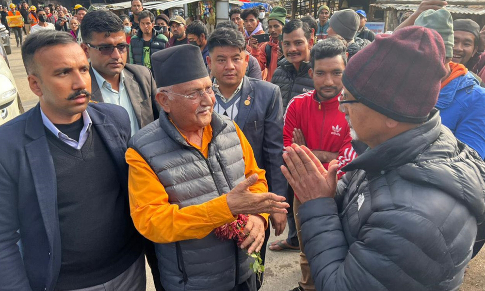 एमालेको मध्यपहाडी संकल्प यात्रालाई माओवादीको स्वागत, जनार्दन शर्माले दिए ओलीलाई धन्यवाद