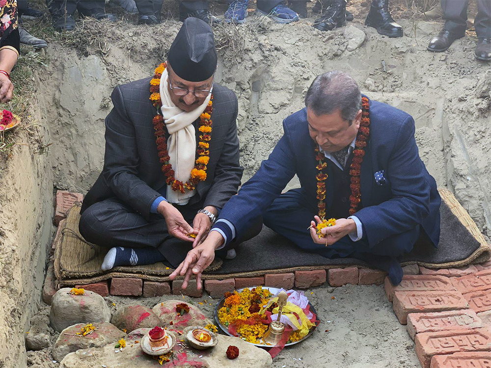 सांसद विनोद चौधरीको पहलमा बर्दघाटमा नमुना औद्योगिक ग्राम शिलान्यास