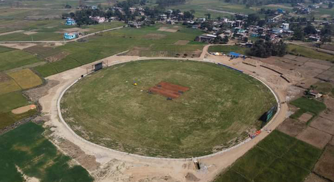 रुपन्देहीमा व्यक्तिगत लगानीमै अन्तर्राष्ट्रियस्तरको क्रिकेट मैदान तयार