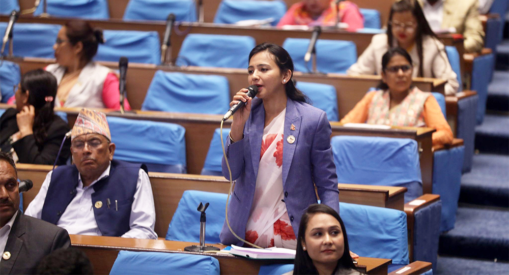 महिला कर्मचारीको मातृत्व अधिकार सुनिश्चित गर्न तोसिमाको माग, बच्चाको लिटोको बजेट काटिएकोमा आपत्ति