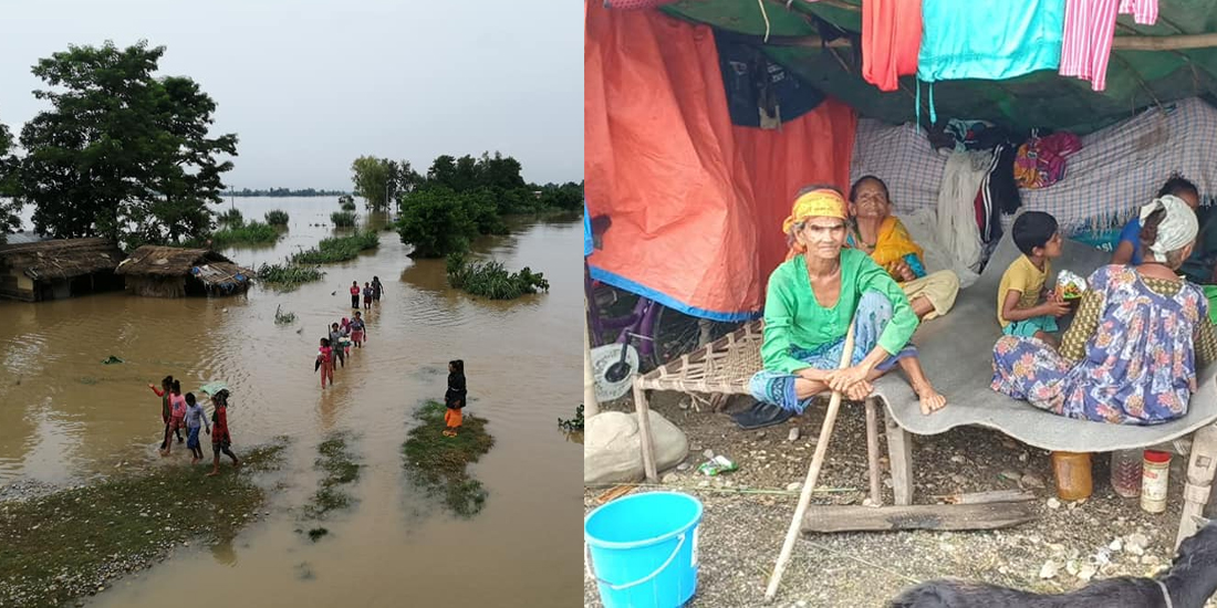 राहतको आस र बाढीको त्रास बोकेर घर फर्किँदै विस्थापित