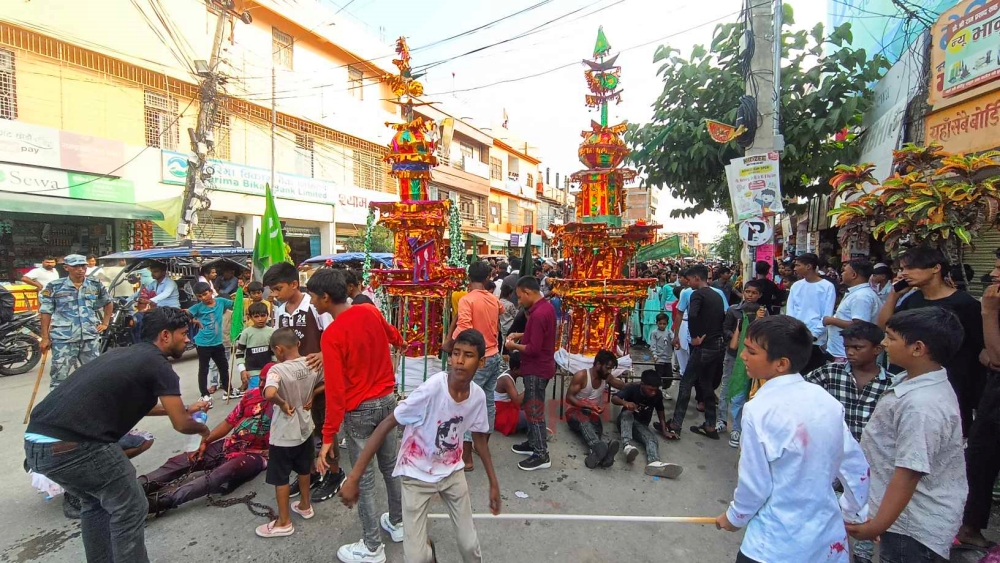 जनकपुरमा मुस्लिम समुदायले मनाए मोहर्रम पर्व (तस्बिरहरु)