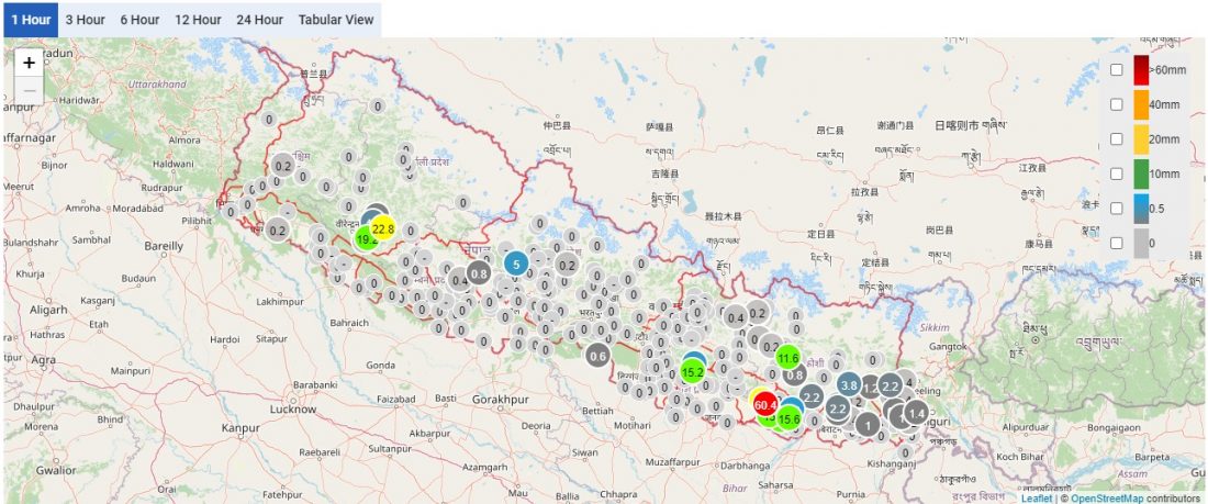 मधेश र कोशी प्रदेशको तराईका केही स्थानमा वर्षासँगै हुरी चल्ने