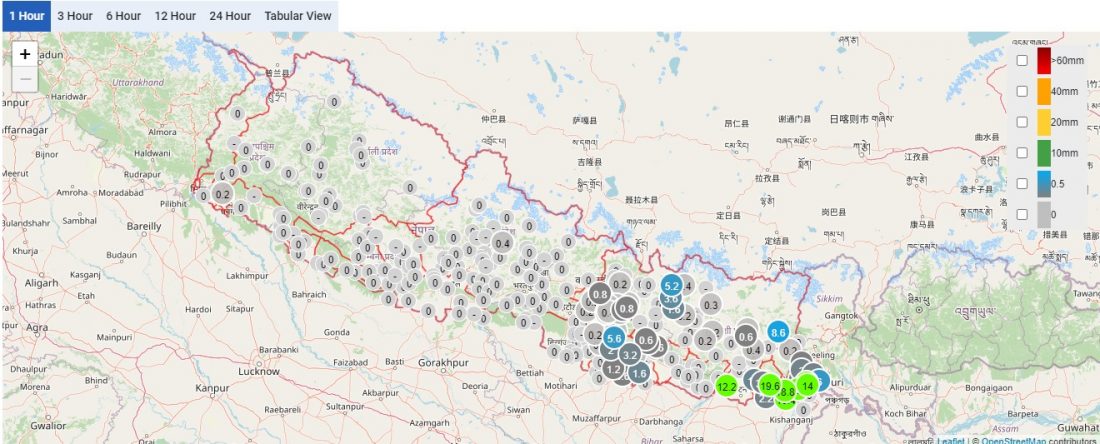 यी पाँच प्रदेशका केही स्थानमा मुसधारे वर्षा हुने पूर्वानुमान