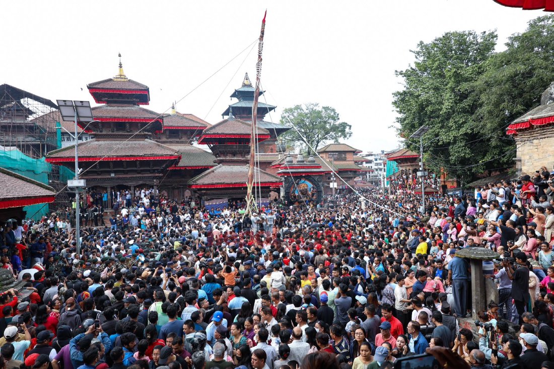 काठमाडौं उपत्यकाको मुख्य पर्व इन्द्रजात्रा प्रारम्भ (तस्बिरहरू)