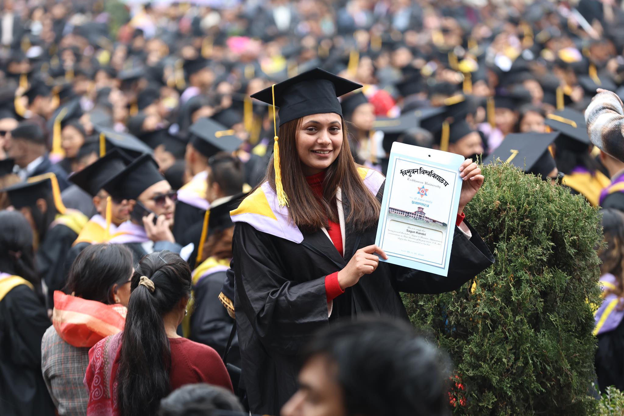 त्रिविका १४ हजारभन्दा बढी विद्यार्थी दीक्षित (तस्बिरहरु)