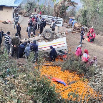 रोल्पामा बोलेरो जीप दुर्घटना हुँदा एक जनाको मृत्यु, ३ घाइते